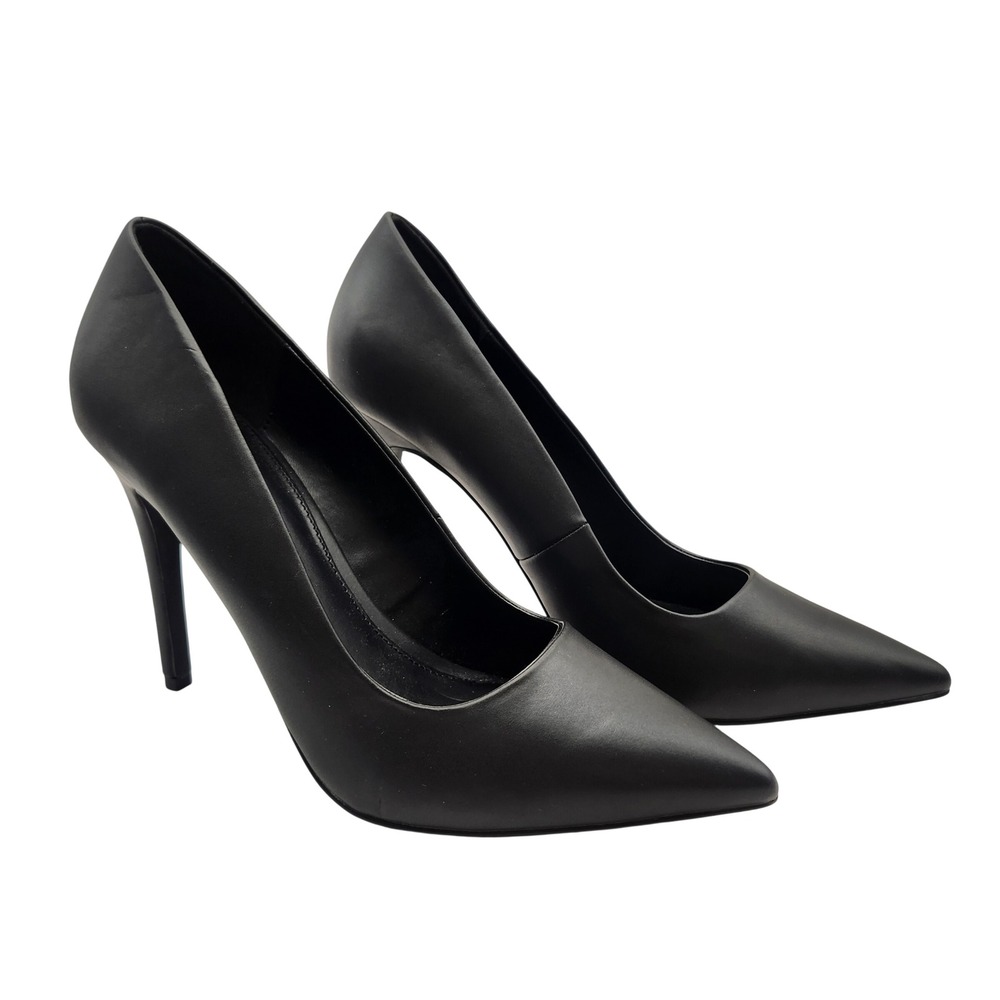 JF Just Fab Gisselle Black Pointed Toe‎ Stiletto Heels Pumps Women US 10